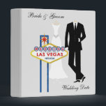 WEDDING in Las Vegas Personalized Binder<br><div class="desc">WEDDING in Las Vegas Personalized Binder
Front of album  add names of Bride & Groom and Date of wedding
Optional on back of album,   you can add location where you got married in Las Vegas!</div>