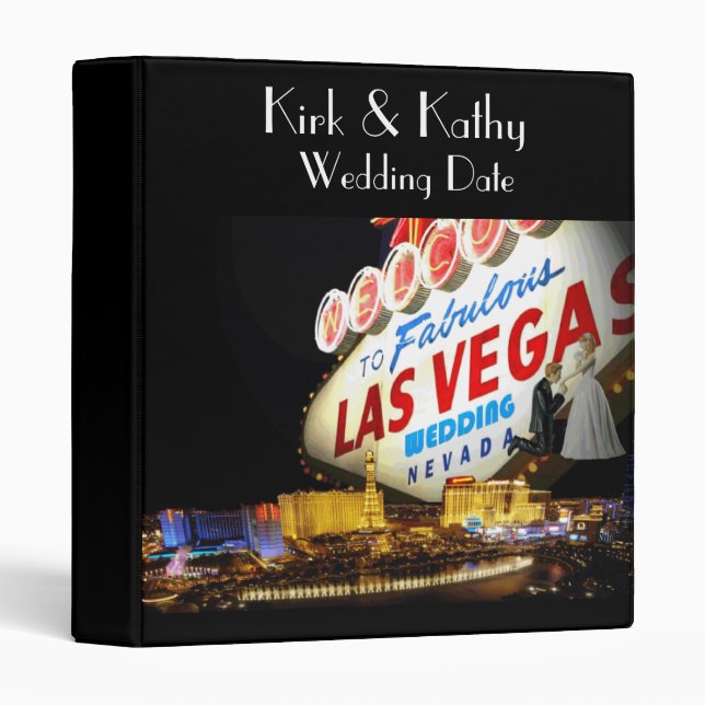 WEDDING in Las Vegas Personalized Binder (Front/Spine)