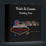 WEDDING in Las Vegas Personalized Binder<br><div class="desc">WEDDING in Las Vegas Personalized Binder
Front of album  add names of Bride & Groom and Date of wedding
Optional on back of album,   you can add location where you got married in Las Vegas!</div>