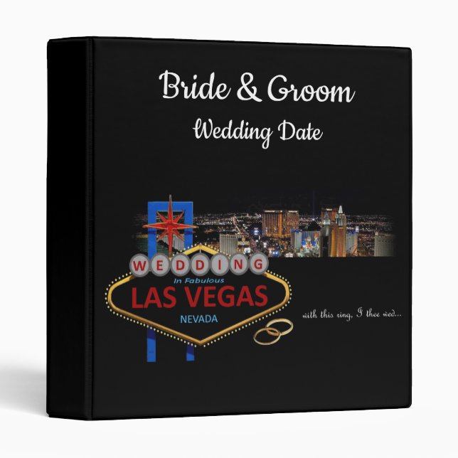 WEDDING in Las Vegas Personalized Binder (Front/Spine)