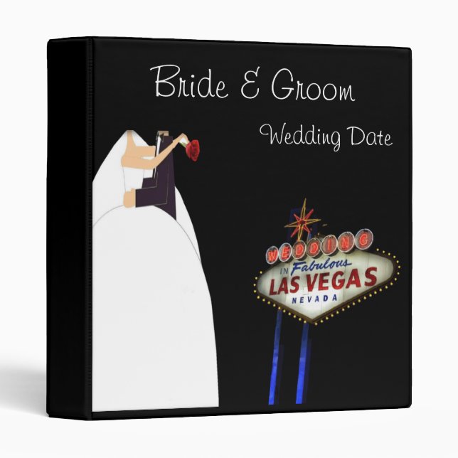 WEDDING in Las Vegas Personalized Binder (Front/Spine)