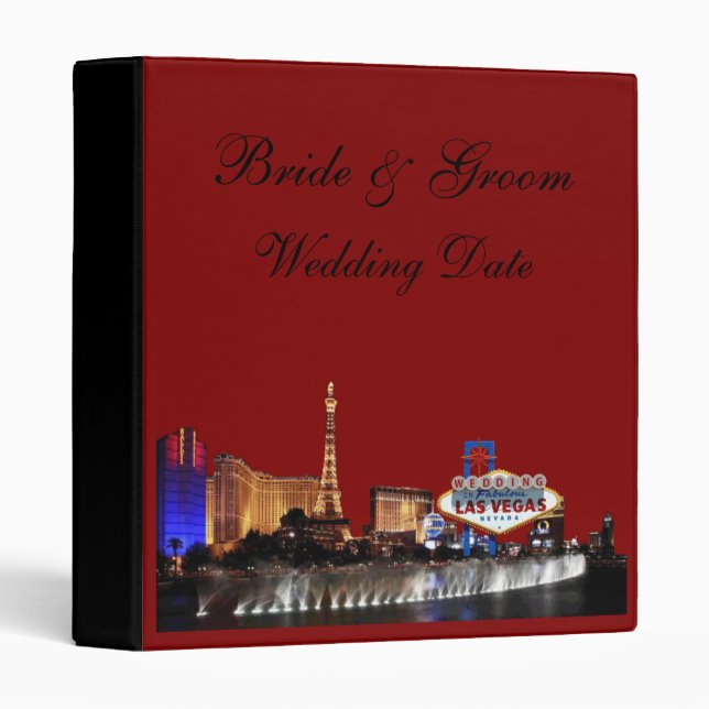 WEDDING in Las Vegas Personalized Binder (Front/Spine)