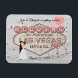Wedding in Las Vegas Photo Magnet<br><div class="desc">Wedding in Las Vegas Photo Magnet
John & Bridgette are getting married,   August 22,  2023
Personalize with own information</div>