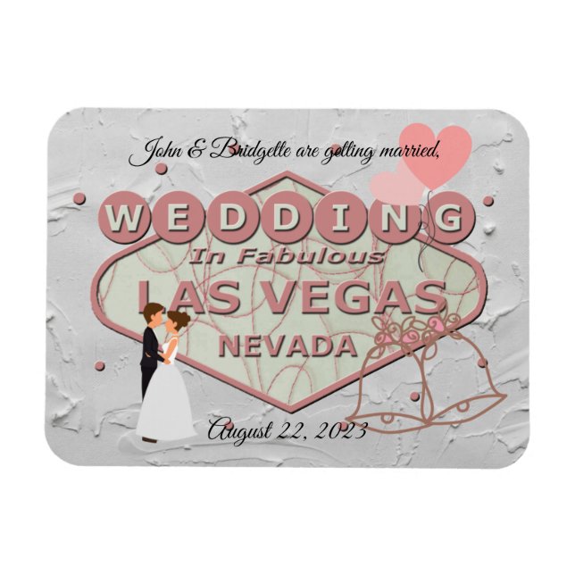Wedding in Las Vegas Photo Magnet (Horizontal)
