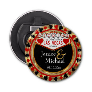 Wedding In Las Vegas - Red Bottle Opener