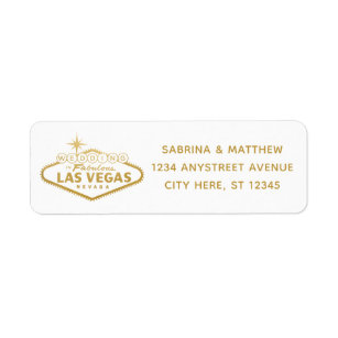 Wedding in Las Vegas Return Address Label