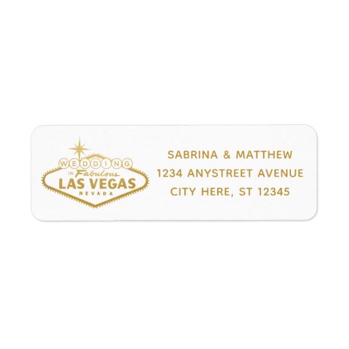 Wedding in Las Vegas Return Address Label