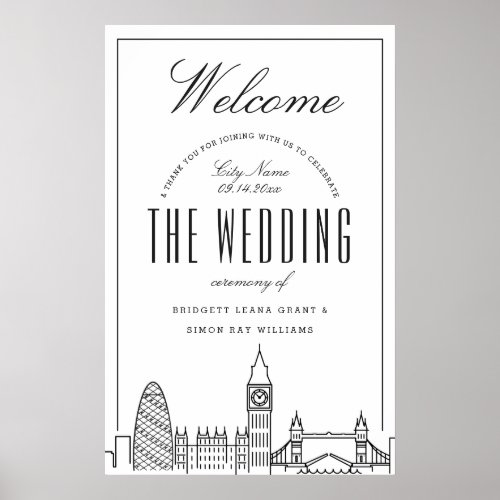 Wedding in London  Welcome Poster