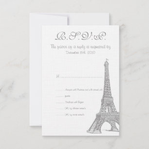 Wedding in Paris RSVP Card