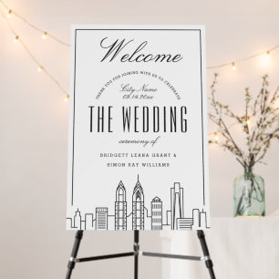 Wedding in Philadelphia Welcome Sign