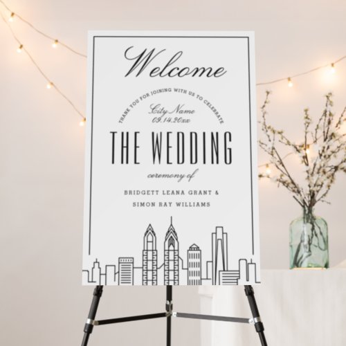 Wedding in Philadelphia  Welcome Sign