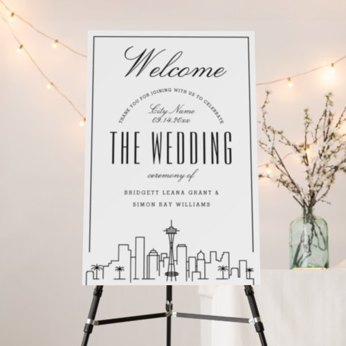 Wedding in Seattle  Welcome Sign