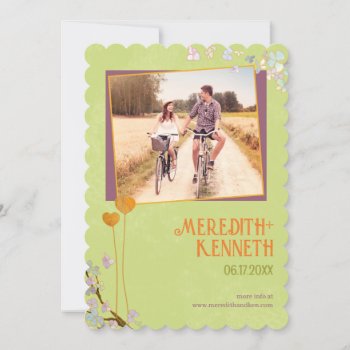 Wedding In Spring Garden Photo Save The Date by BridalHeaven at Zazzle