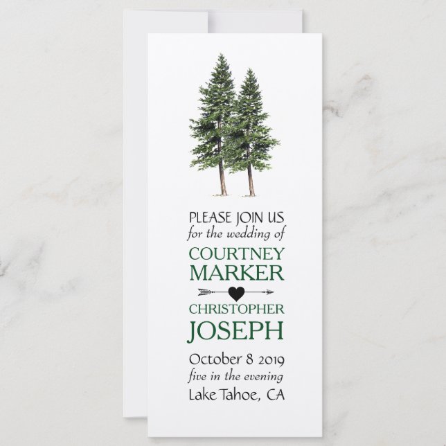 Wedding in the Woods Invitation (Front)
