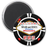Wedding In Vegas Casino Favor Poker Chip Magnet at Zazzle