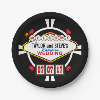 Wedding in Vegas Casino Favor Poker Chip Paper Plates