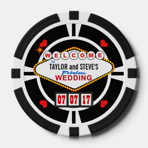 Wedding in Vegas Casino Favor Poker Chips