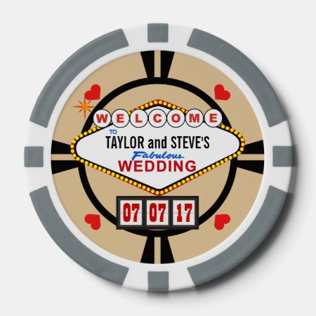 Wedding In Vegas Casino Favor Poker Chips