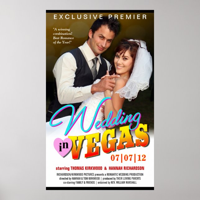 Wedding in Vegas - Movie Poster Photo Template (Front)
