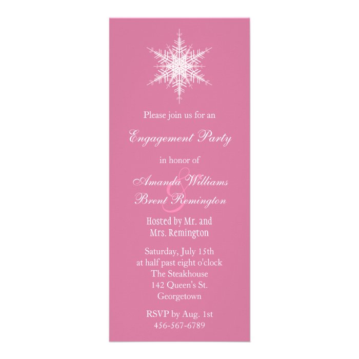 Wedding in Winter Engagement Party Invitation