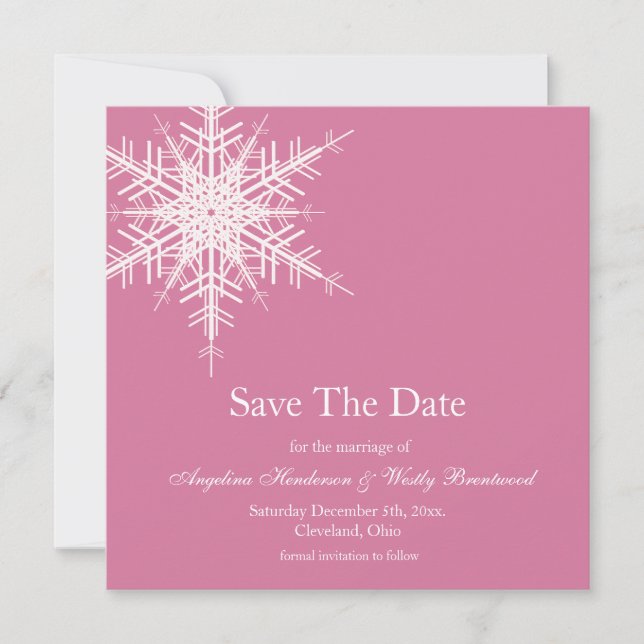 Wedding in Winter Save the Date (Front)