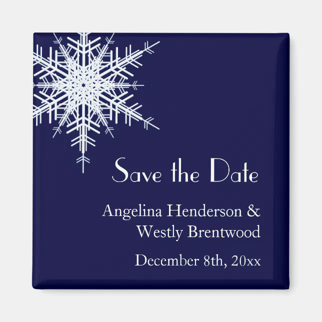 Wedding in Winter Save the Date Zazzle