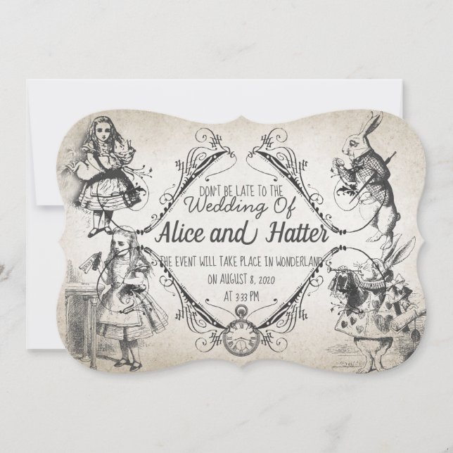 Wedding in Wonderland Invitation (Front)