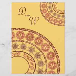 Wedding Indian Henna Mehndi Yellow Desi Invitation