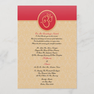 Wedding Indian Style Flat Invitation