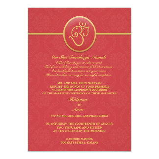 Indian Wedding Invitations Announcements Zazzle Wedding Indian Style Flat Invitation