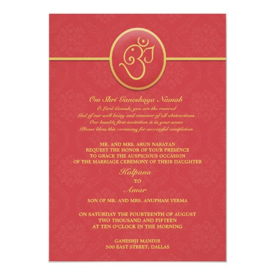 Wedding Indian Style Flat Invitation Zazzle Wedding Indian Style Flat Invitation