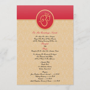 Wedding Indian Style Flat Invitation