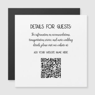 Wedding Information Guests QR Code Elegant MInimal
