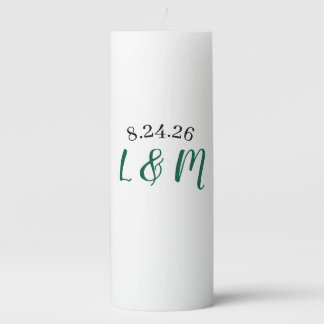 Wedding initals date candle centerpieces