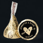 wedding initials golden heart hershey®'s kisses®<br><div class="desc">wedding chocolate favors</div>