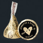 wedding initials golden heart hershey®'s kisses®<br><div class="desc">wedding chocolate favors</div>