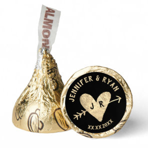 wedding initials golden heart hershey®'s kisses®