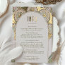 Wedding Insert INFO Vintage Art Nouveau by Mucha Foil Holiday Postcard