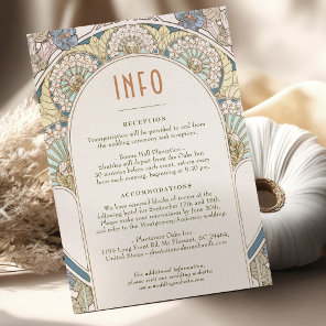 Wedding Insert INFO Vintage Art Nouveau by Mucha I Invitation