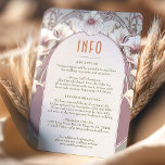 Wedding Insert INFO Vintage Art Nouveau by Mucha I Invitation<br><div class="desc">Art Nouveau Vintage wedding INFO card by Alphonse Mucha in a floral, romantic, and whimsical design. Victorian flourishes complement classic art deco fonts. Please enter your custom information, and you're done. If you wish to change the design further, click the blue "Customize It" button. Thank you so much for considering...</div>