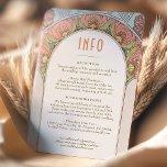 Wedding Insert INFO Vintage Art Nouveau by Mucha Invitation<br><div class="desc">Art Nouveau Vintage wedding INFO card by Alphonse Mucha in a floral, romantic, and whimsical design. Victorian flourishes complement classic art deco fonts. Please enter your custom information, and you're done. If you wish to change the design further, click the blue "Customize It" button. Thank you so much for considering...</div>