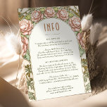 Wedding Insert INFO Vintage Art Nouveau by Mucha Invitation<br><div class="desc">Art Nouveau Vintage wedding INFO card by Alphonse Mucha in a floral, romantic, and whimsical design. Victorian flourishes complement classic art deco fonts. Please enter your custom information, and you're done. If you wish to change the design further, click the blue "Customize It" button. Thank you so much for considering...</div>