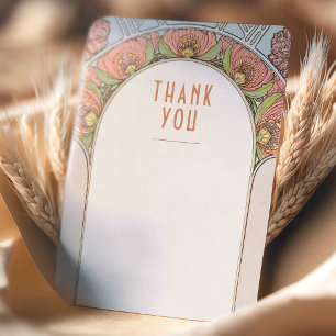 Wedding Insert Thank You Vintage Art Nouveau Invit Invitation