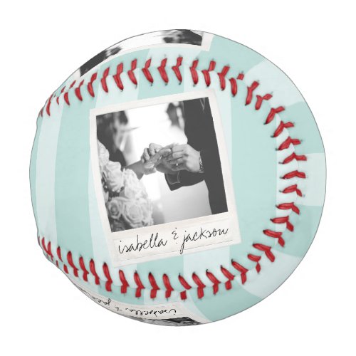 Wedding Instagram Photo Retro frame Custom Text Baseball