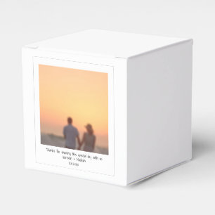 Wedding instant photo names custom modern favor boxes