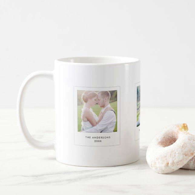 Wedding Instant Photo Style Square Photos Coffee Mug (With Donut)