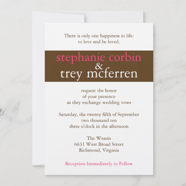 Wedding Invitation (Front)