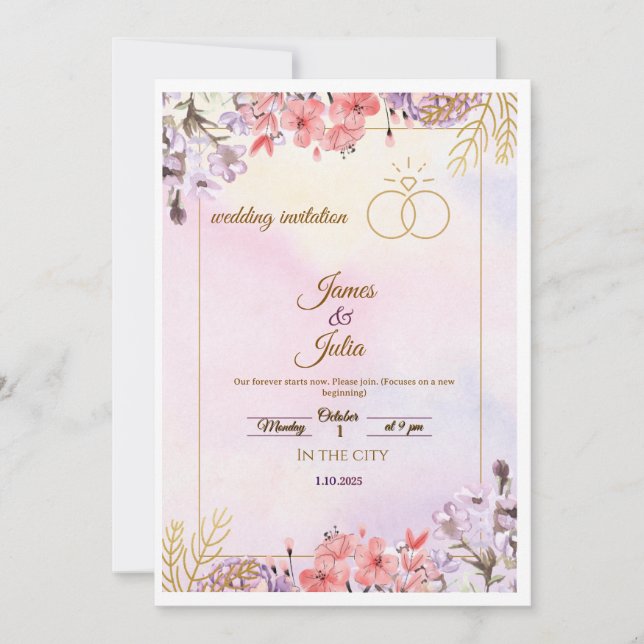 wedding invitation  (Front)