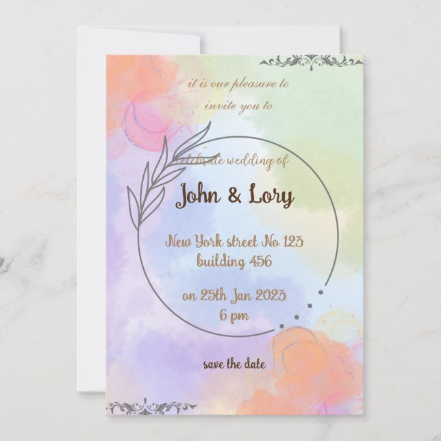 wedding invitation  (Front)