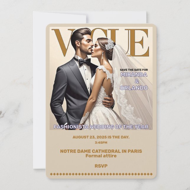 " WEDDING INVITATION " (Front)